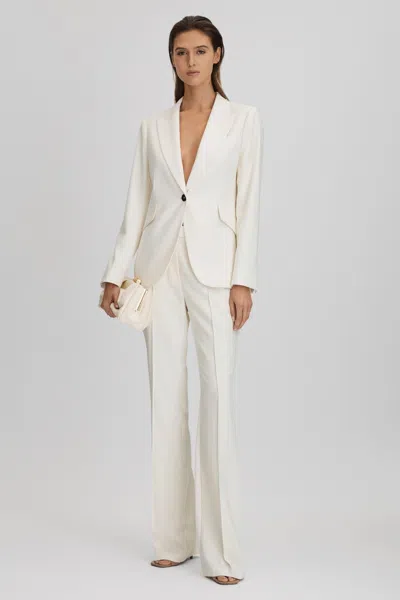 Shop Reiss Millie - Cream Petite Tailored Single Breasted Suit Blazer, Us 8