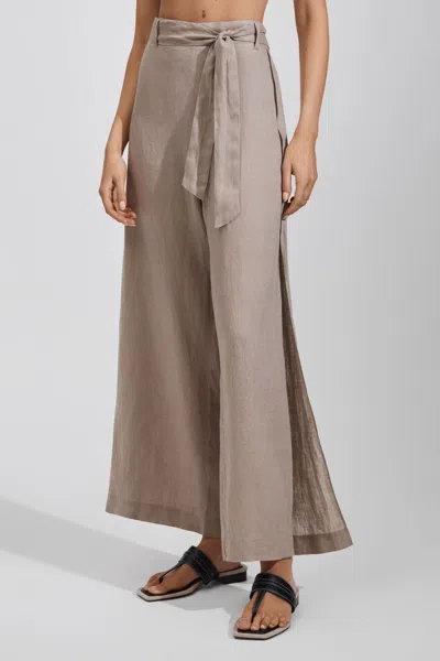 Shop Reiss Harry - Taupe Linen Side Split Trousers, Us 6
