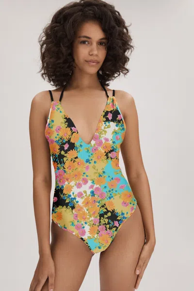 Shop Florere Printed Dual Strap Swimsuit In Multi
