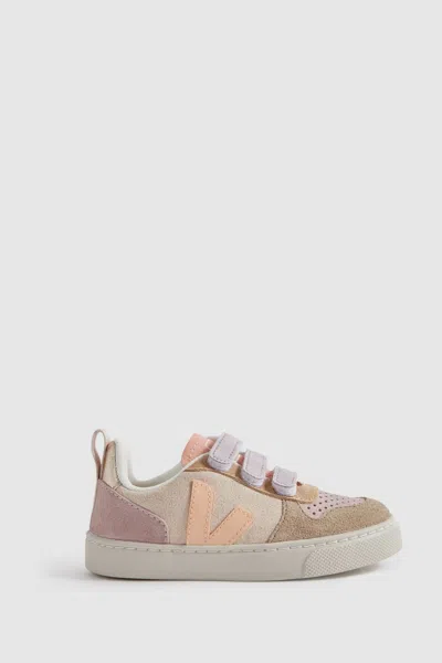 Shop Veja Suede Velcro Trainers In Multi Sable