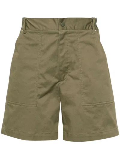 Shop Moncler Logo-patch Bermuda Shorts - Men's - Cotton/elastane In Green