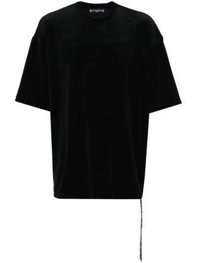 Shop Mastermind Japan Black Skull-print Velour T-shirt