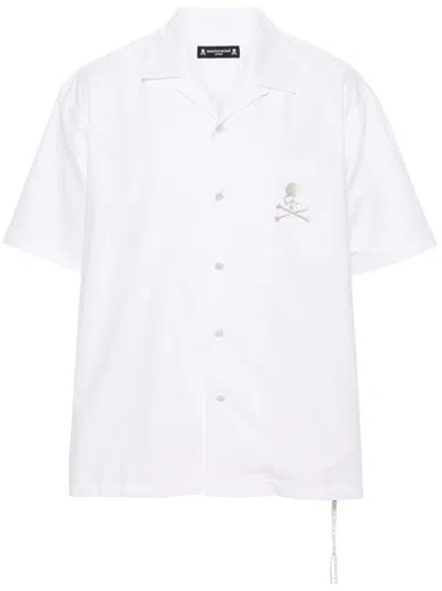 Shop Mastermind Japan White Skull-print Short-sleeve T-shirt