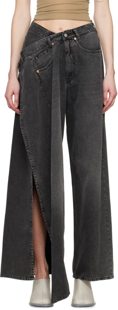 Shop Mm6 Maison Margiela Gray 5-pocket Jeans In 859 Grey