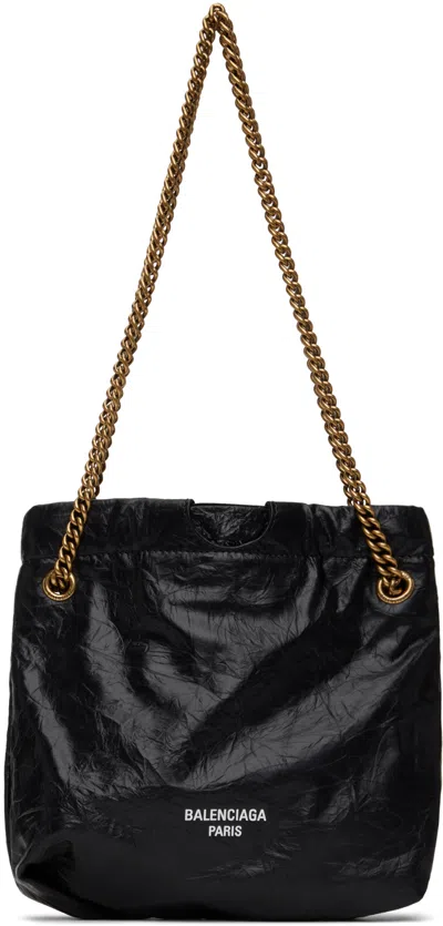 Shop Balenciaga Black Crush Xs Tote Bag In 1000 Black