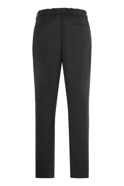 Shop Hugo Boss Boss Viscose Trousers In Black