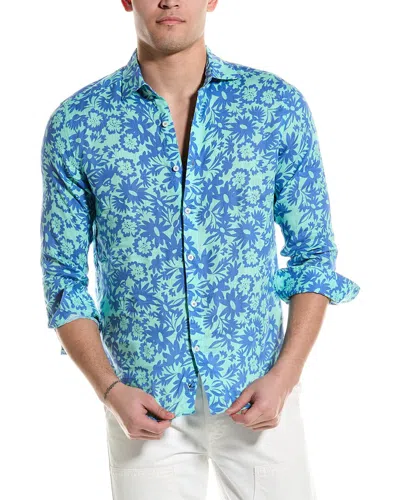 Shop Hiho Jeremy Linen Shirt In Blue