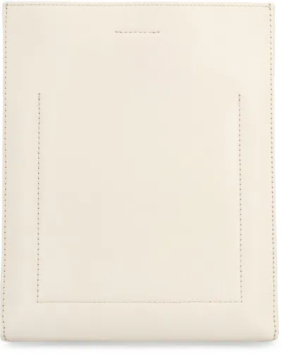 Shop Calvin Klein Leather Crossbody Bag In White