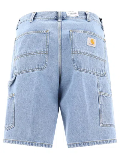 Shop Carhartt Wip "single Knee" Shorts In Blue
