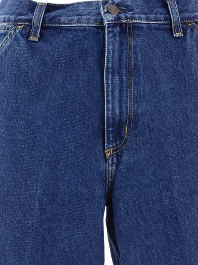 Shop Carhartt Wip "single Knee" Shorts In Blue