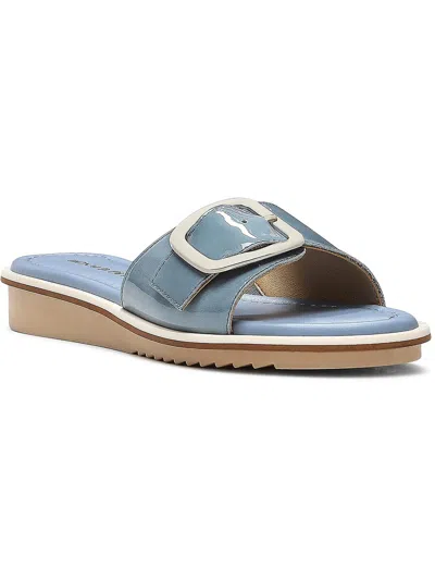 Shop Donald J Pliner Womens Dressy Slip On Slide Sandals In Blue