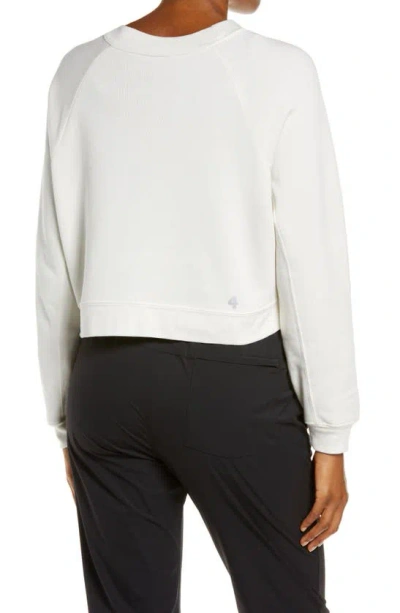 Shop Fourlaps Start Before You're Ready Crop Sweatshirt In White