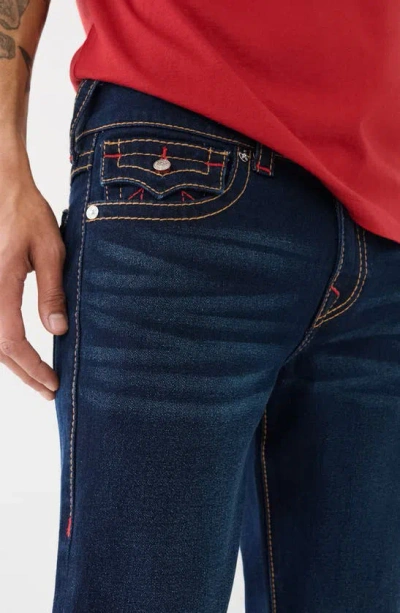 Shop True Religion Brand Jeans Rocco Big T Flap Skinny Jeans In Dark Midnight Wash