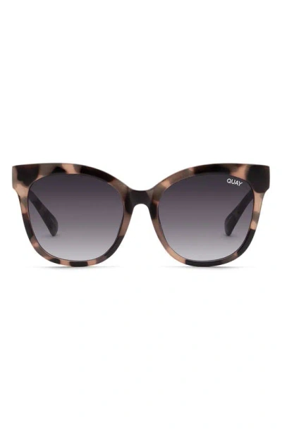 Quay It's My Way 53mm Gradient Cat Eye Sunglasses In Milky Tortoise / Smoke