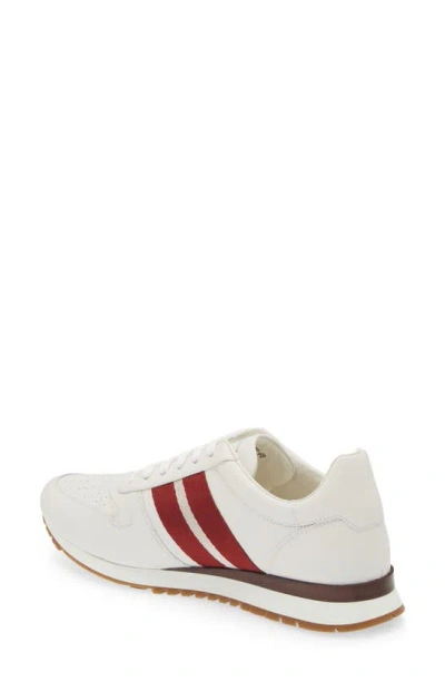 Shop Bally Aseo Runner Sneaker In White,calf,plain