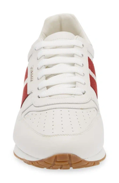 Shop Bally Aseo Runner Sneaker In White,calf,plain