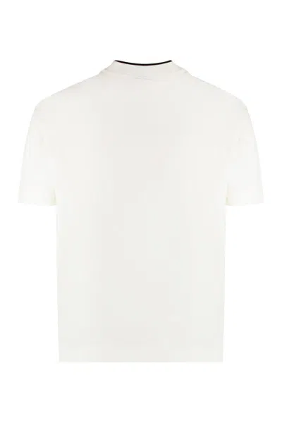 Shop Emporio Armani Blend Cotton Crew-neck T-shirt In White