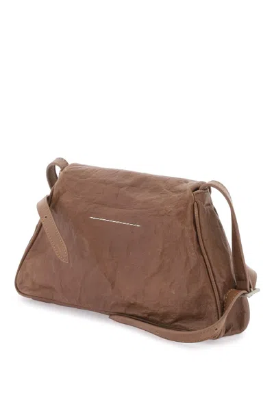Shop Mm6 Maison Margiela "medium Numeric Shoulder Bag" In Brown