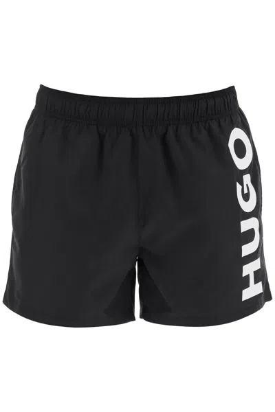 Shop Hugo "abas Logo Sea Bermuda In Black