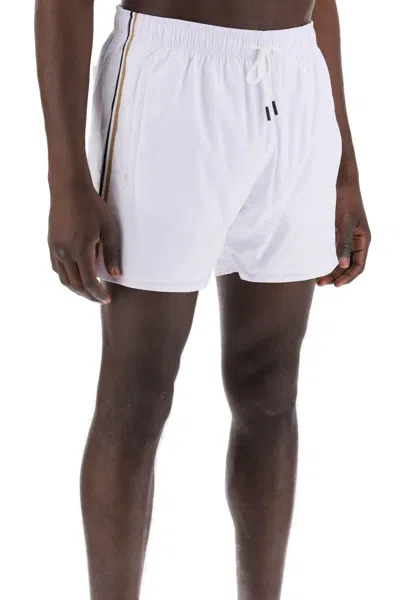 Shop Hugo Boss "seaside Bermuda Shorts With Tr In White