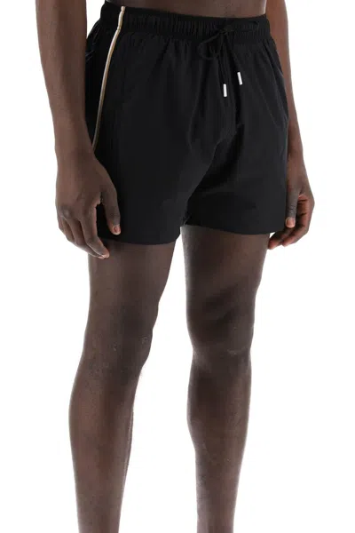 Shop Hugo Boss "seaside Bermuda Shorts With Tr In Black
