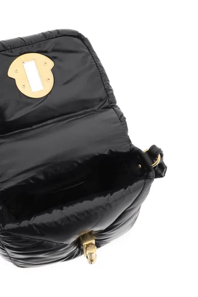 Shop Moncler F  Mini Puff Shoulder Bag In Black