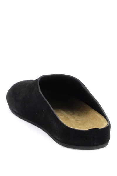 Shop The Row Hugo Suede Leather Clog In In Black