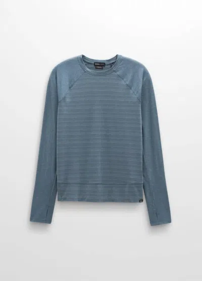 Shop Prana Sol Searcher Long Sleeve Top In Weathered Blue In Grey
