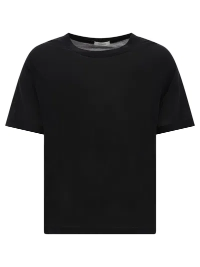 Shop Lemaire "soft" Silk T-shirt In Black