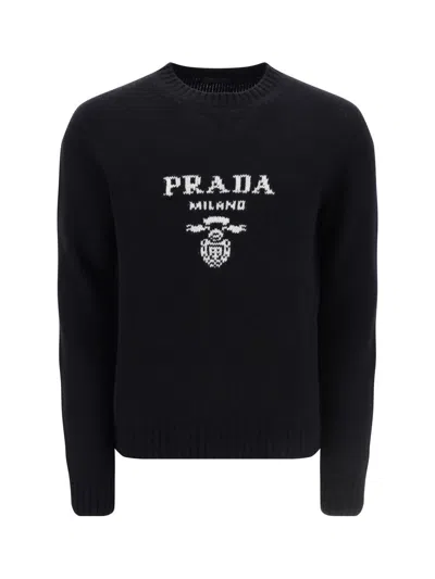 Shop Prada Knitwear In Nero