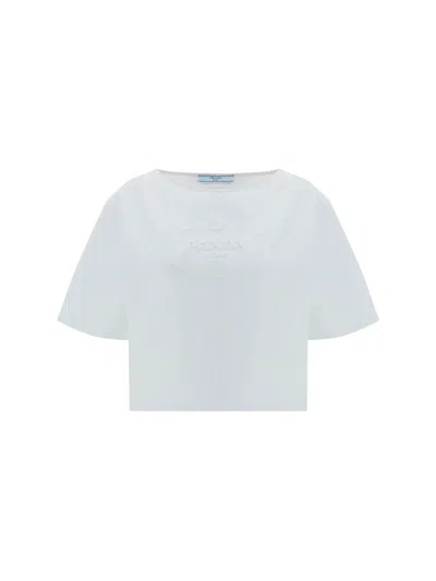 Shop Prada T-shirts In Bianco