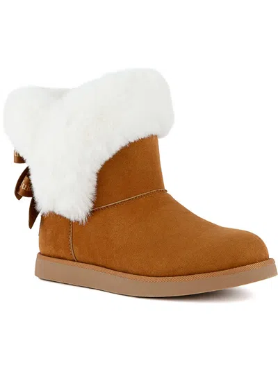 Juicy Couture Klaire Womens Comfort Insole Manmade Winter & Snow Boots In Brown