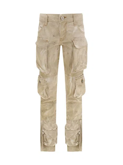 Shop Attico The  Pants In Natural Marble