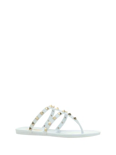 Shop Valentino Garavani Sandals In Bianco Ottico