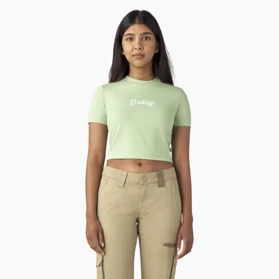 Shop Dickies Women's Mayetta Cropped T-shirt In Green