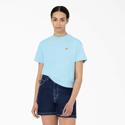 Shop Dickies Women's Oakport Cropped T-shirt In Blue