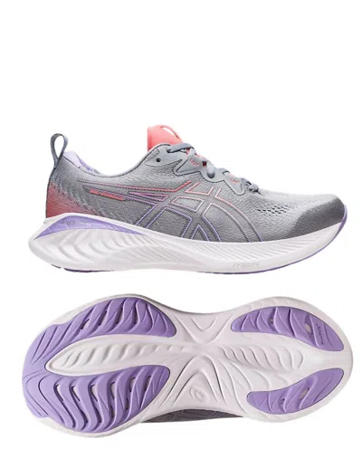Shop Asics Women's Gel Cumulus 25 Running Shoes In Sheet Rock/papaya In Purple