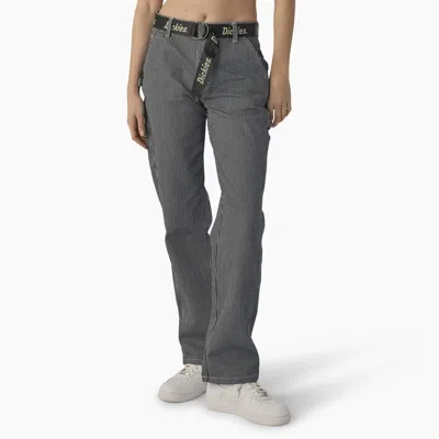Shop Dickies Women's High Waisted Carpenter Pants In Grey