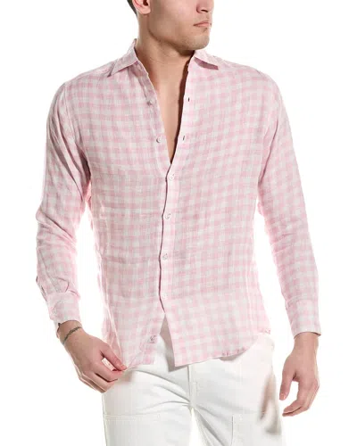 Shop Hiho Jeremy Linen Shirt In Pink