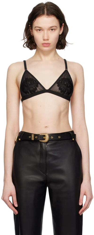 Shop Dolce & Gabbana Black Adjustable Bra In N0000 Nero