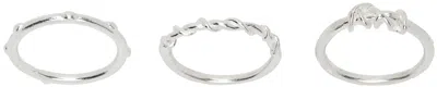 Shop Youth Silver Layered Ring Set