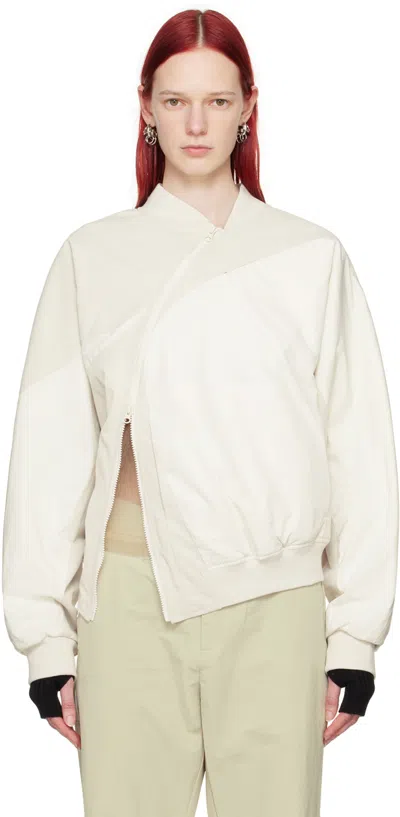Shop Post Archive Faction (paf) Off-white 6.0 Center Bomber Jacket In Ivory