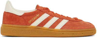 Shop Adidas Originals Red Handball Spezial Sneakers In Preloved Red/cream