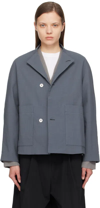 Shop Toogood Indigo 'the Baker' Jacket In Double Cotton Charco