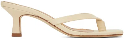 Shop Aeyde Beige Wilma Heeled Sandals In Creamy