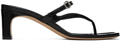 Shop Aeyde Black Giselle Heeled Sandals