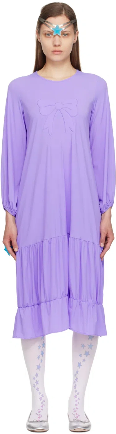 Shop Ashley Williams Purple 3d Bow Maxi Dress