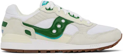 Shop Saucony White & Green Shadow 5000 Premium Ivy Prep Sneakers In White/green