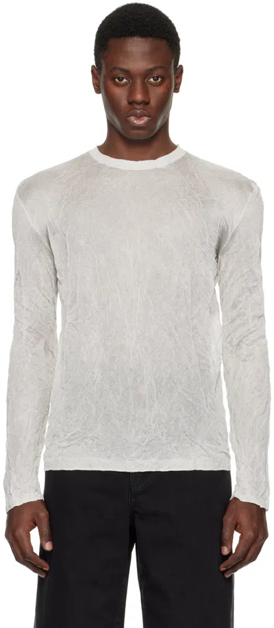 Shop 032c Silver Facelift Long Sleeve T-shirt In White
