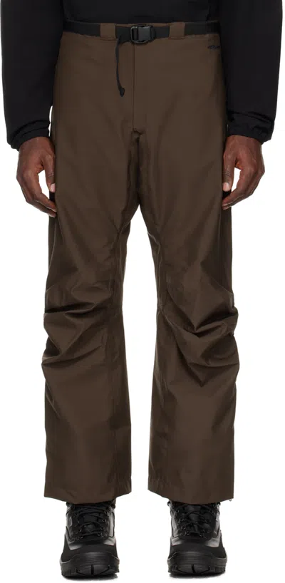 Shop Gr10k Brown Arc Trousers In Soil Brown